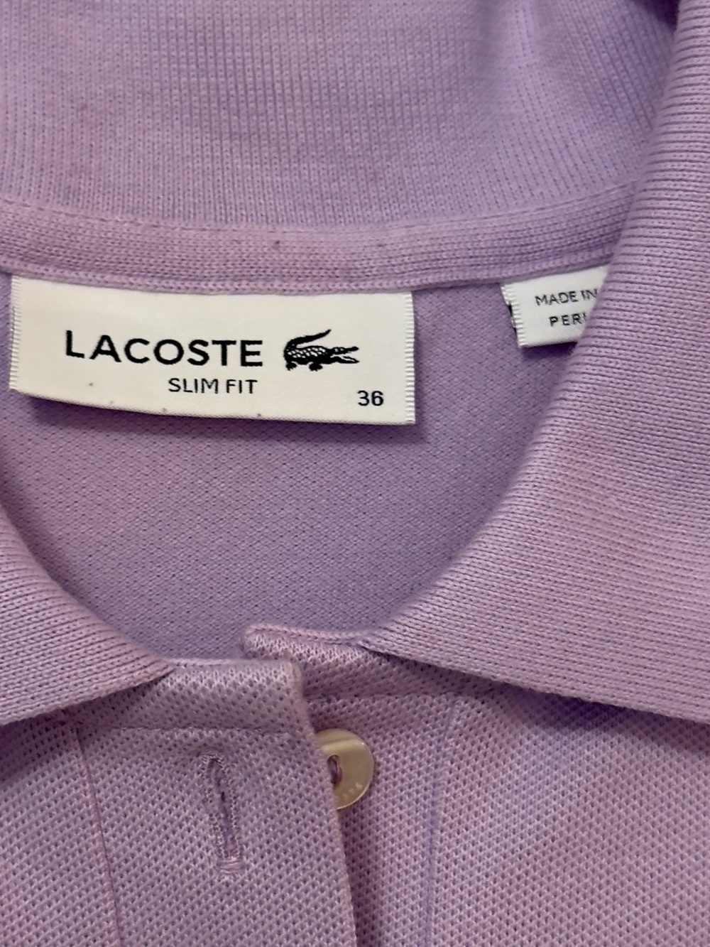 Lacoste Lavender Short-Sleeve Polo - Picture 3 of 8
